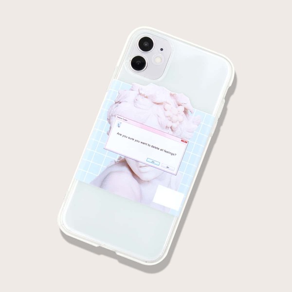 

Statue Pattern iPhone Case, Clear