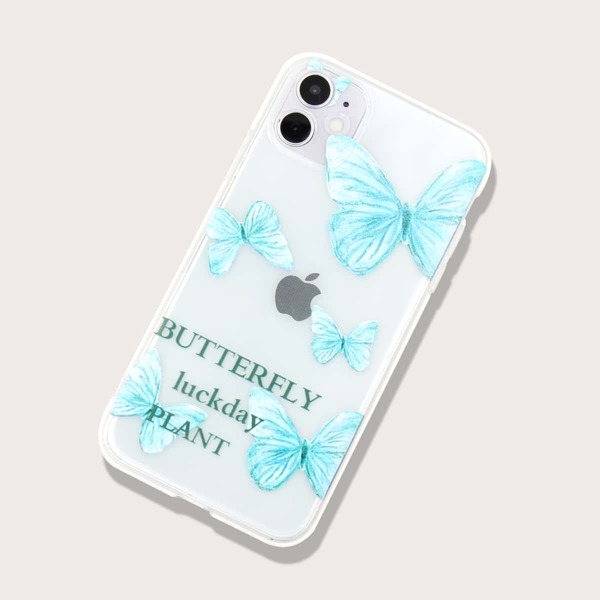 

Butterfly Print Clear iPhone Case