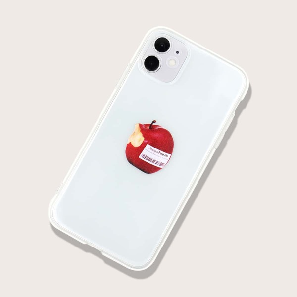 

Apple Pattern iPhone Case, Clear