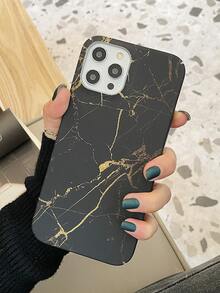 Funda compatible con iphone con patrón de mármol - Negro - Ver 2