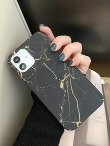 Funda compatible con iphone con patrón de mármol - Negro - Ver 6