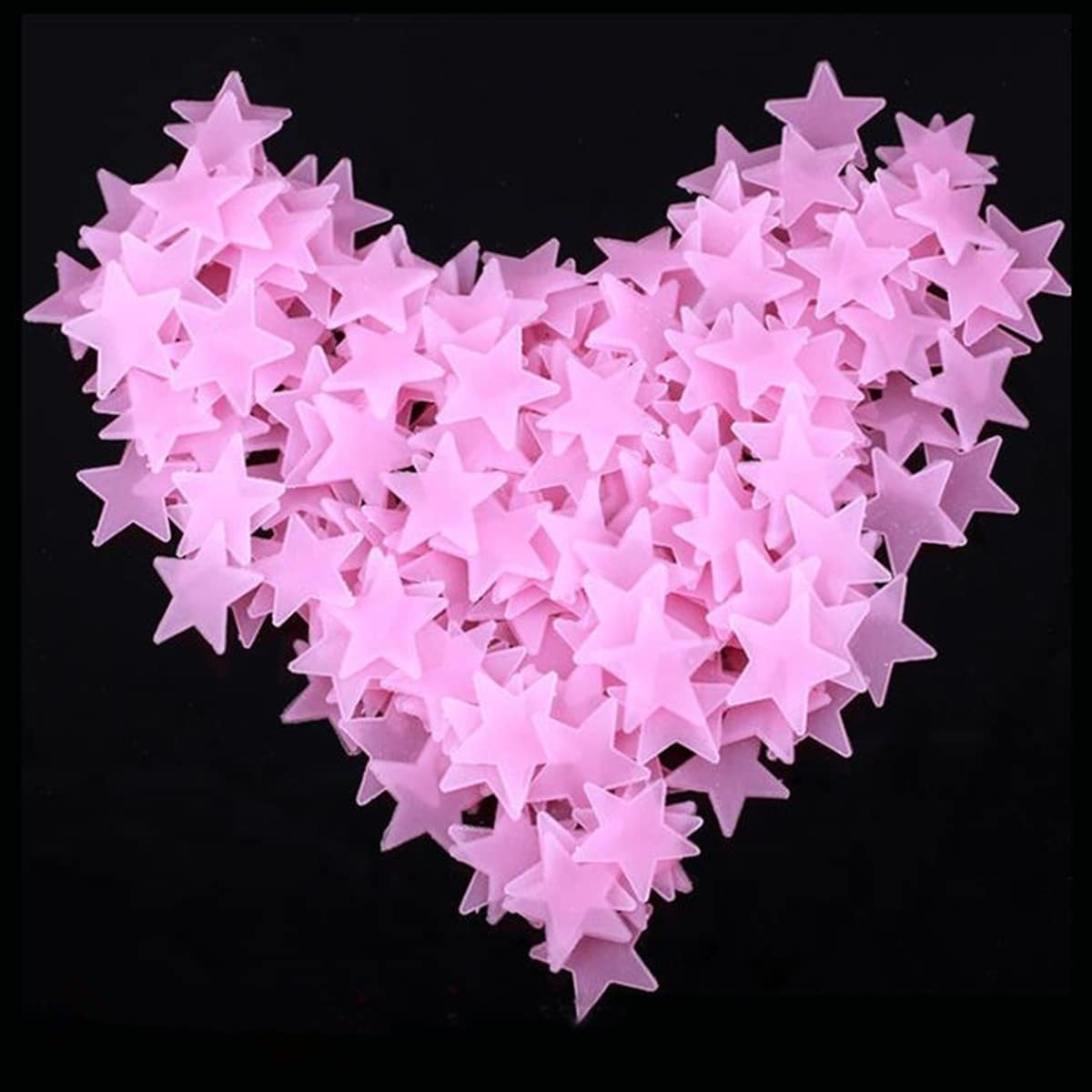 

100pcs Luminous Star Wall Sticker, Multicolor