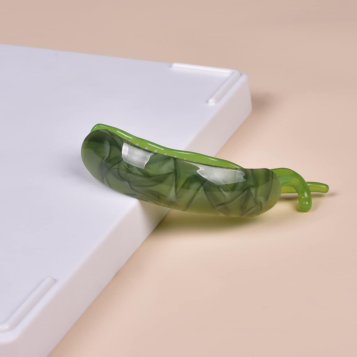 

Acrylic Hair Clip, Green