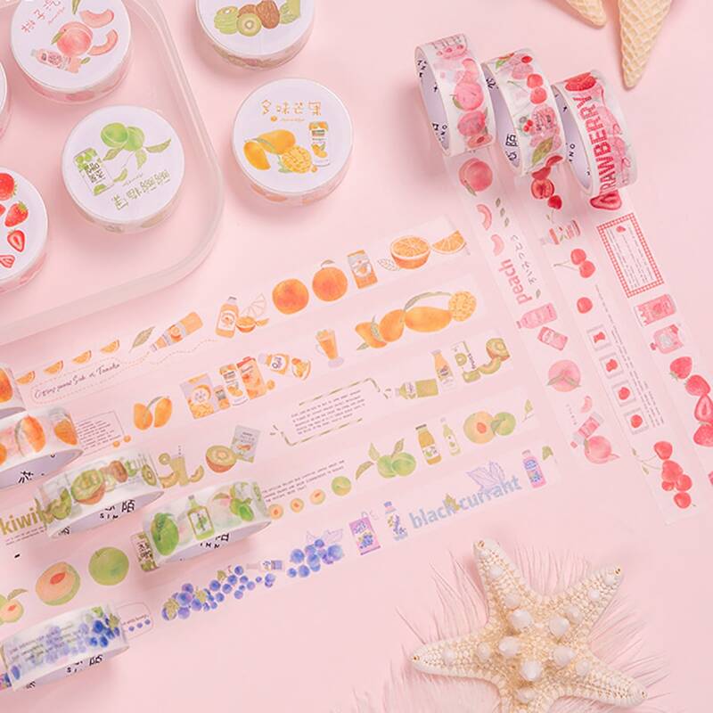 

1roll Fruit Print Random Decorative Tape, Multicolor