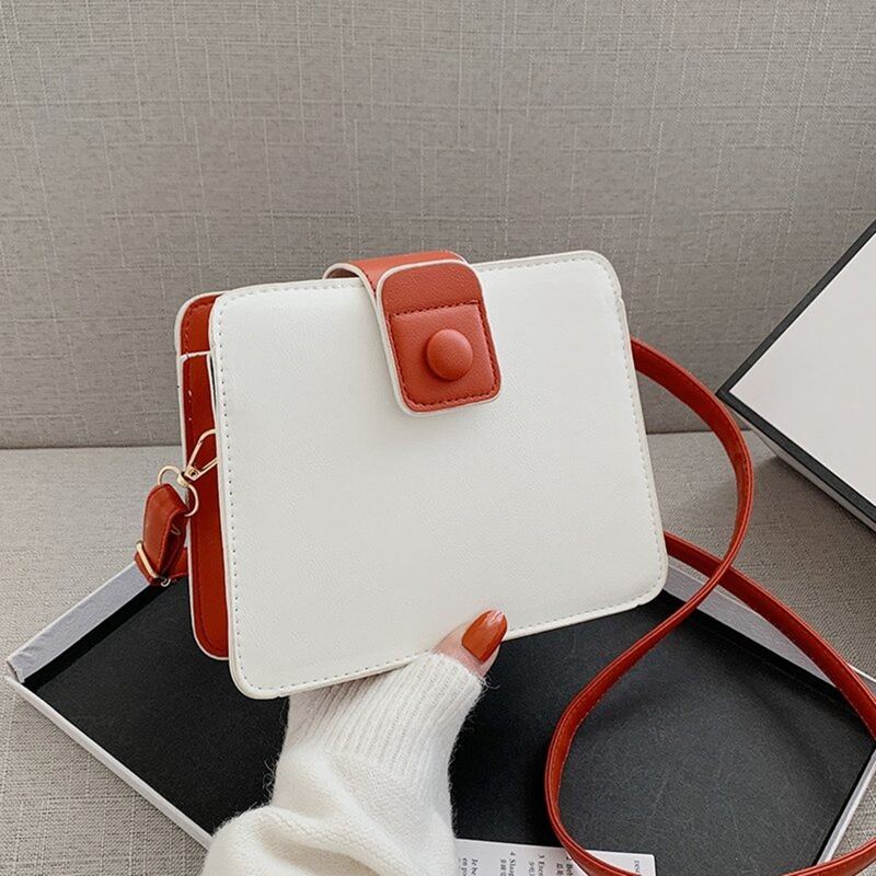 

Colorblock Crossbody Bag, White