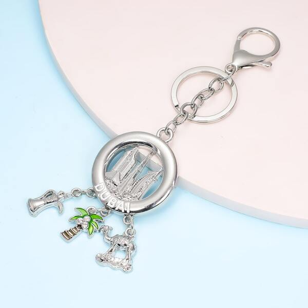 

Tree Pendant Keychain, Silver