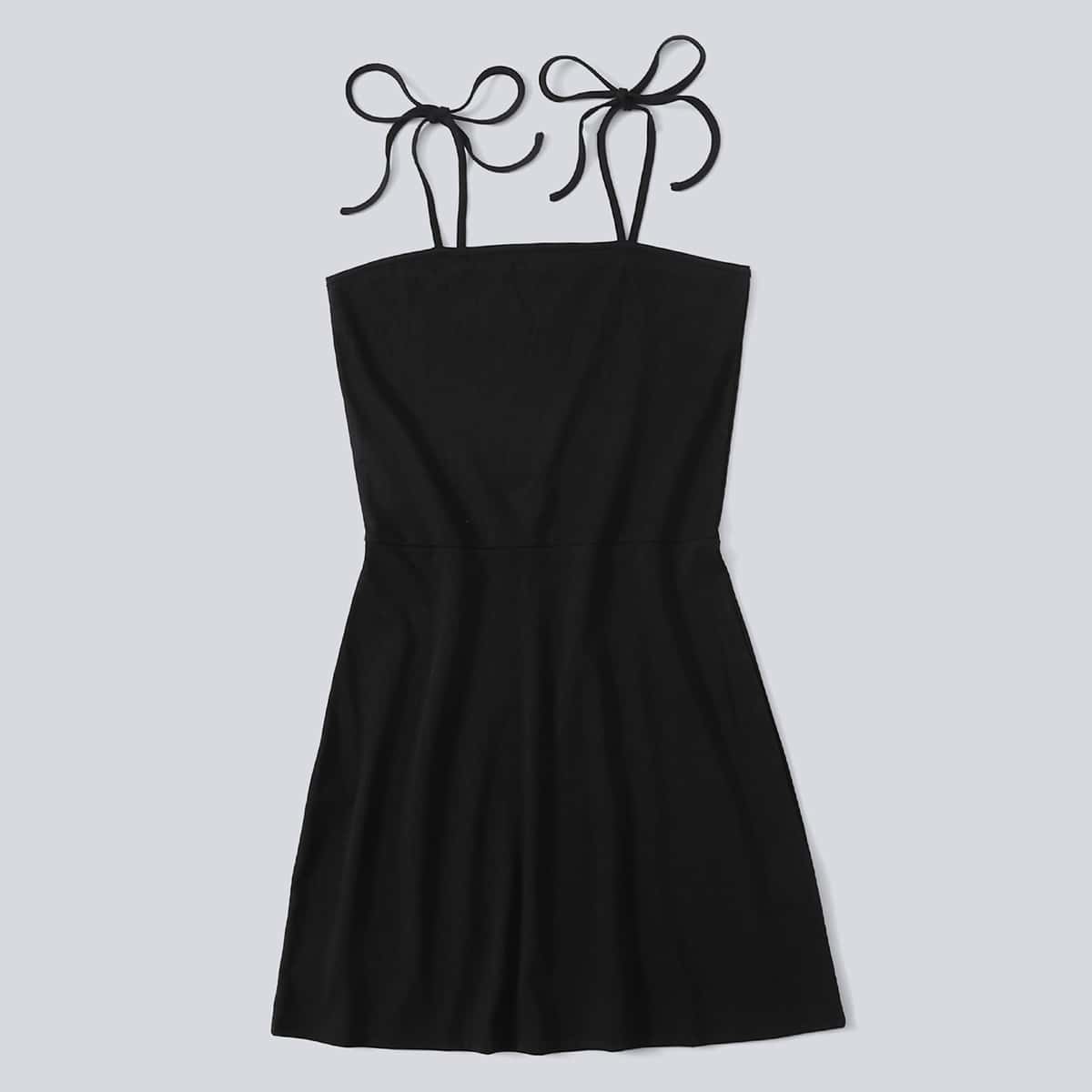 

Solid Cami Dress, Black