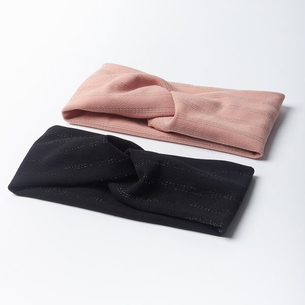 

2pcs Minimalist Twist Headband, Multicolor
