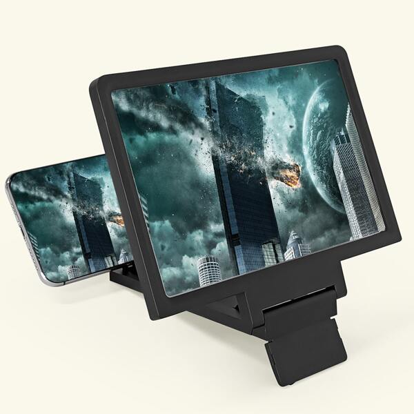 

1pc Mobile Phone Video Screen Magnifier, Black