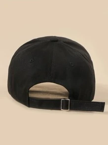 Letter Embroidered Baseball Cap - Black - View 2