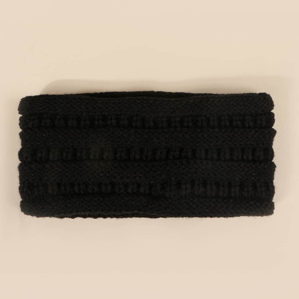 

Plain Knitted Headband, Black