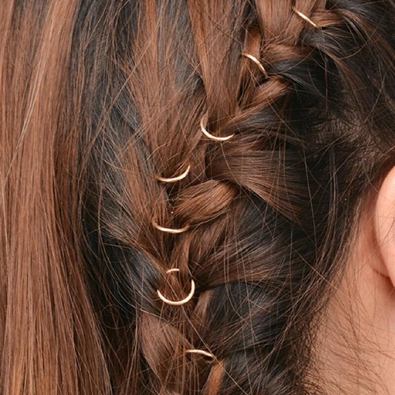 

Simple Hair Ring 10pcs, Gold