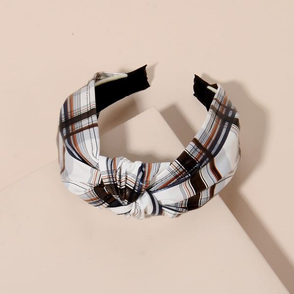 

Plaid Knot Hair Hoop, Multicolor