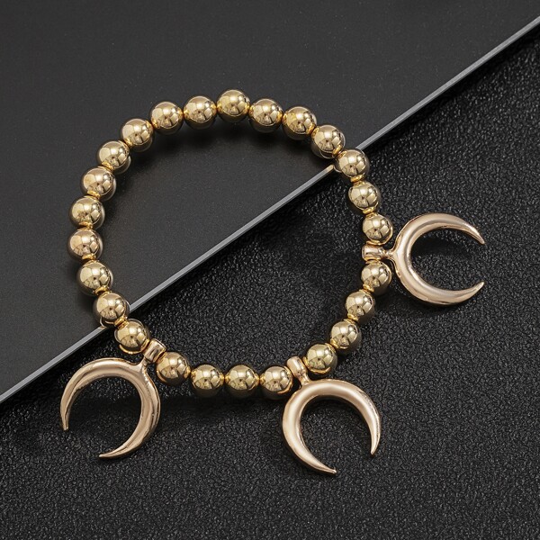 

Men Beaded Bracelet, Gold