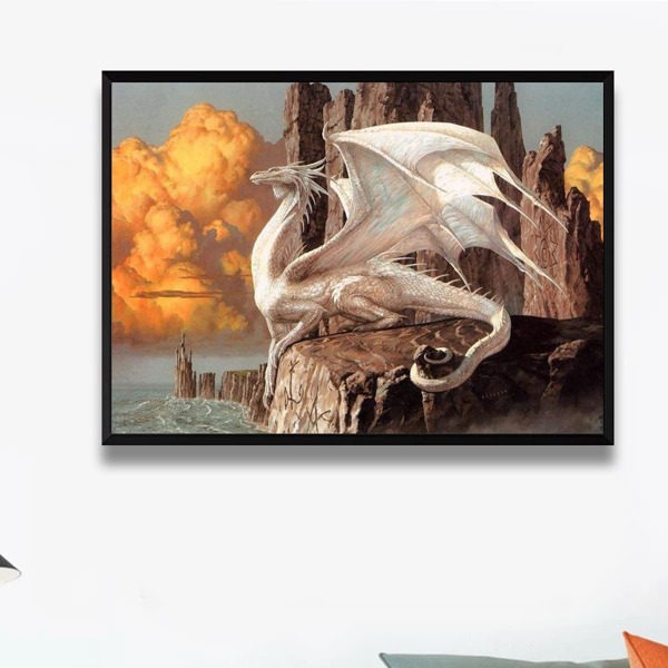 

Dragon Print Diamond Painting Without Frame, Multicolor