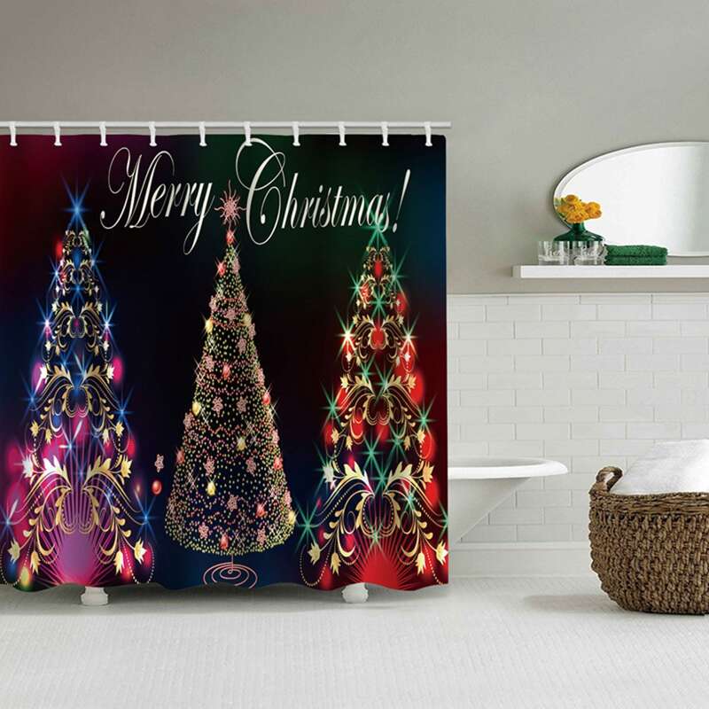 

Christmas Tree Print Shower Curtain, Multicolor