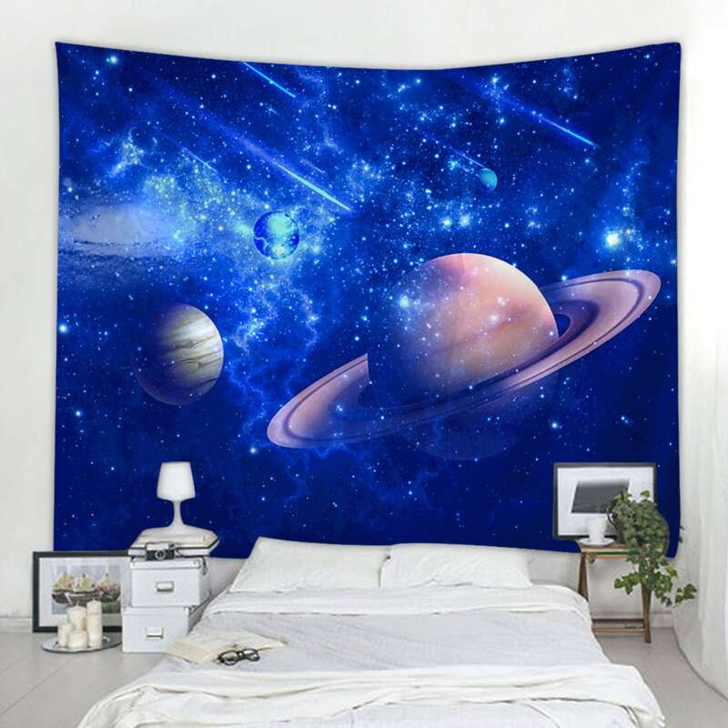 

Planet Print Tapestry, Blue