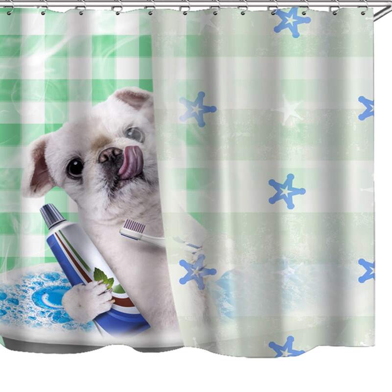 

Dog Print Shower Curtain, Multicolor