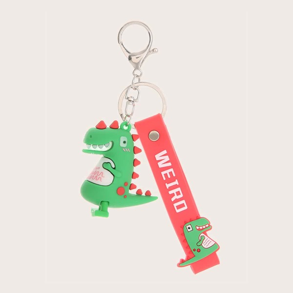 

Cartoon Dinosaur Decor Bag Charm, Green