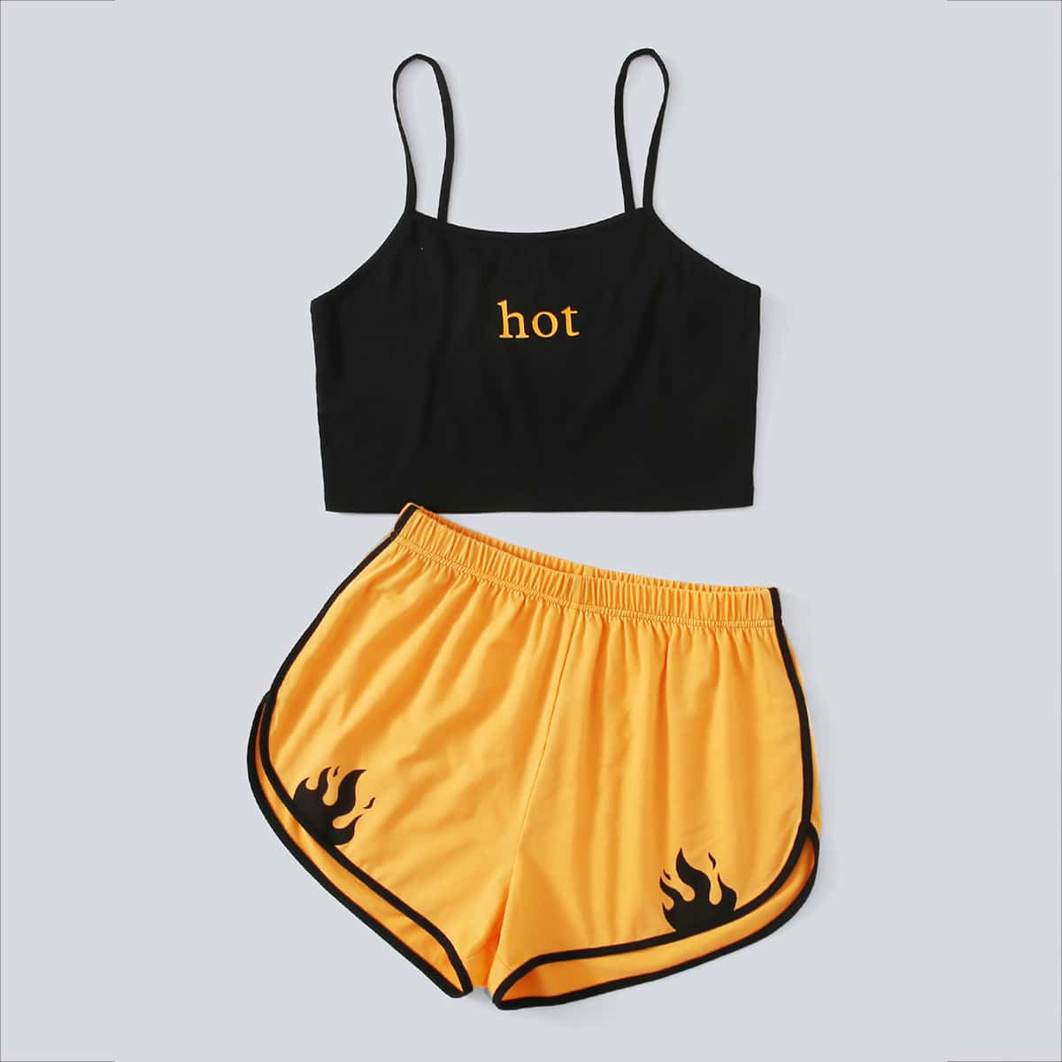 

Letter Graphic Shorts PJ Set, Multicolor