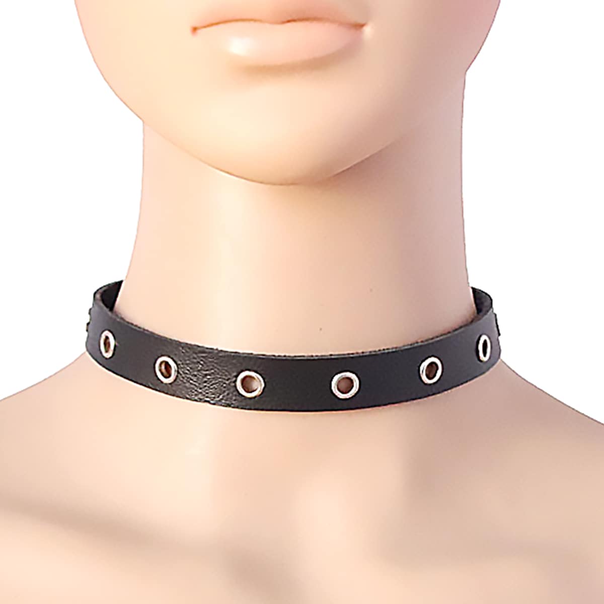 

Grommet Belt Choker, Black