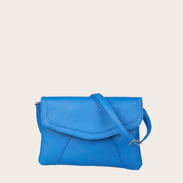 

Minimalist Flap Crossbody Bag, Blue