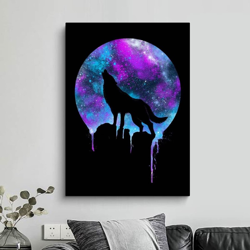 

Wolf Pattern Diamond Painting Without Frame, Multicolor