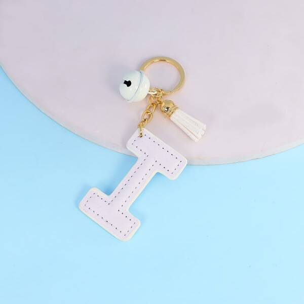 

Letter Charm Keychain, Multicolor
