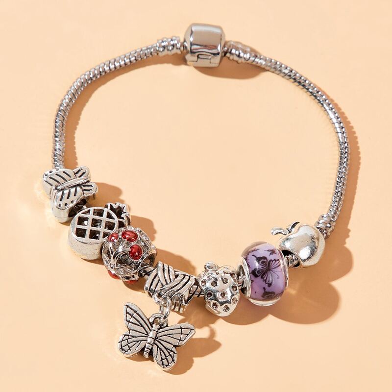 

Butterfly Decor Bracelet, Silver