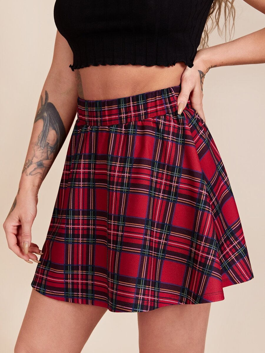 SHEIN EZwear Váy kẻ sọc Sẵn sàng - Nhiều màu - Xem 1