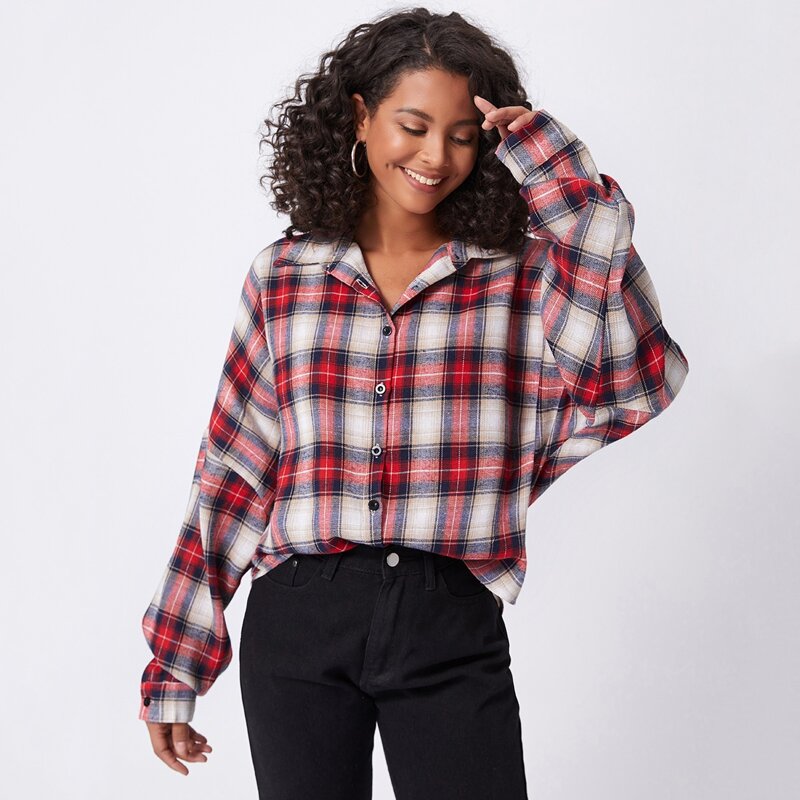 

Plaid Boyfriend Shirt, Multicolor