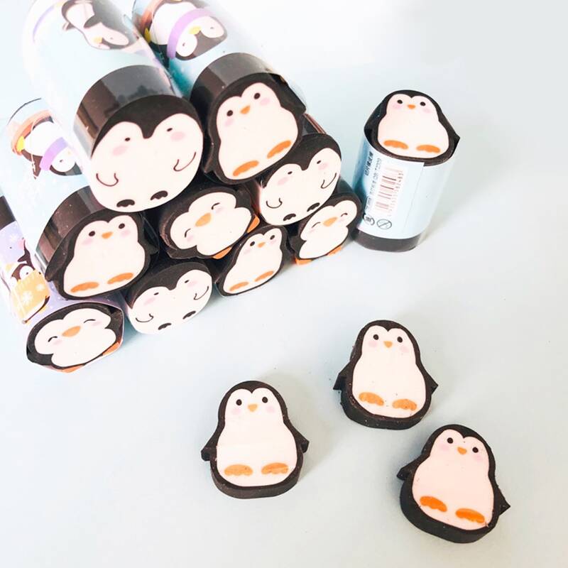 

1pc Penguin Shaped Random Eraser, Multicolor