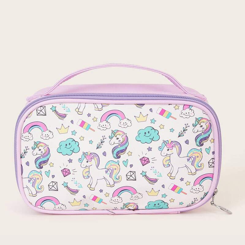

Cartoon Unicorn Makeup Bag, Multicolor