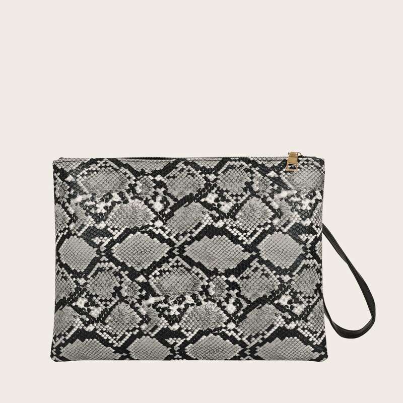 

Snakeskin Clutch Bag, Multicolor