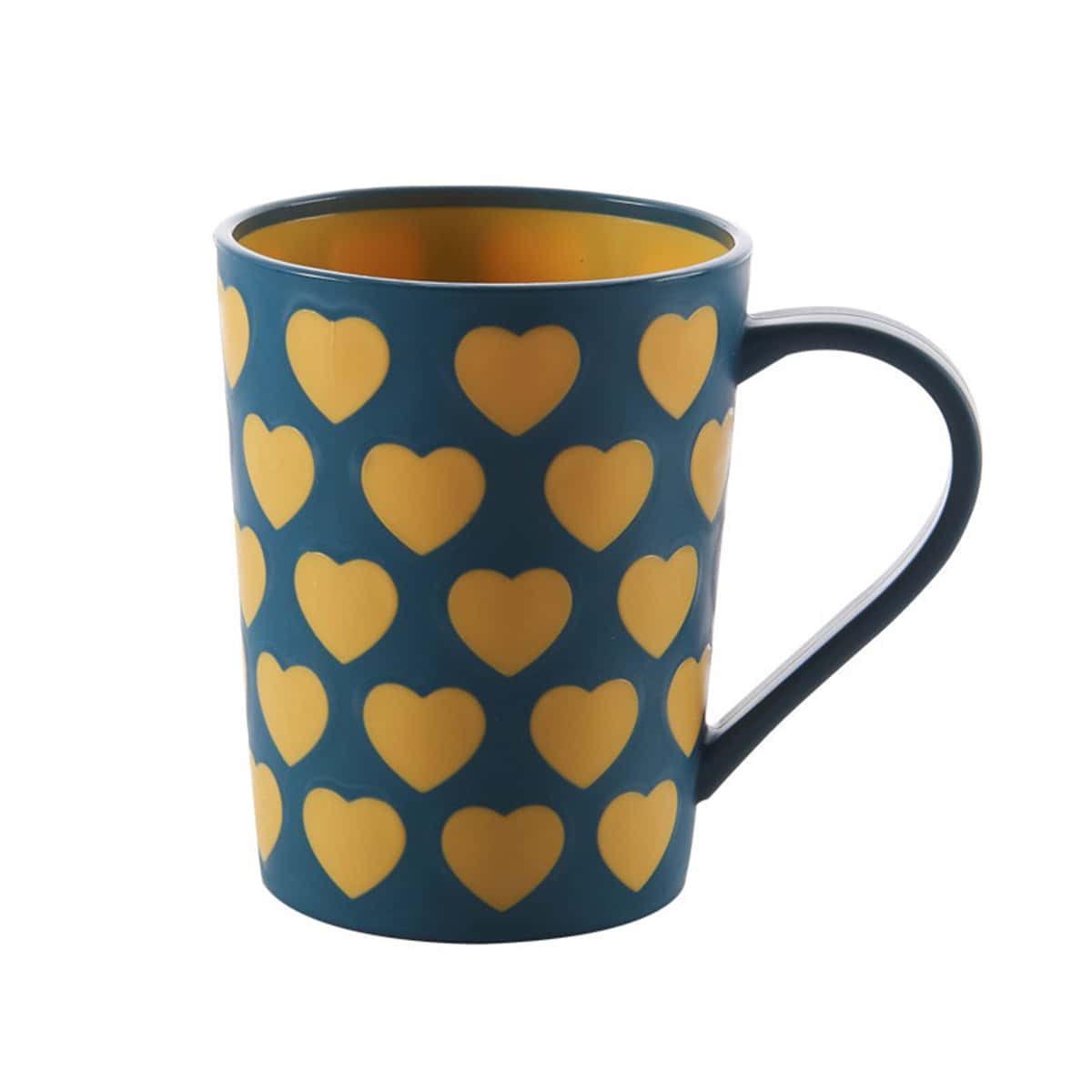 

Heart Print Plastic Mug, Multicolor