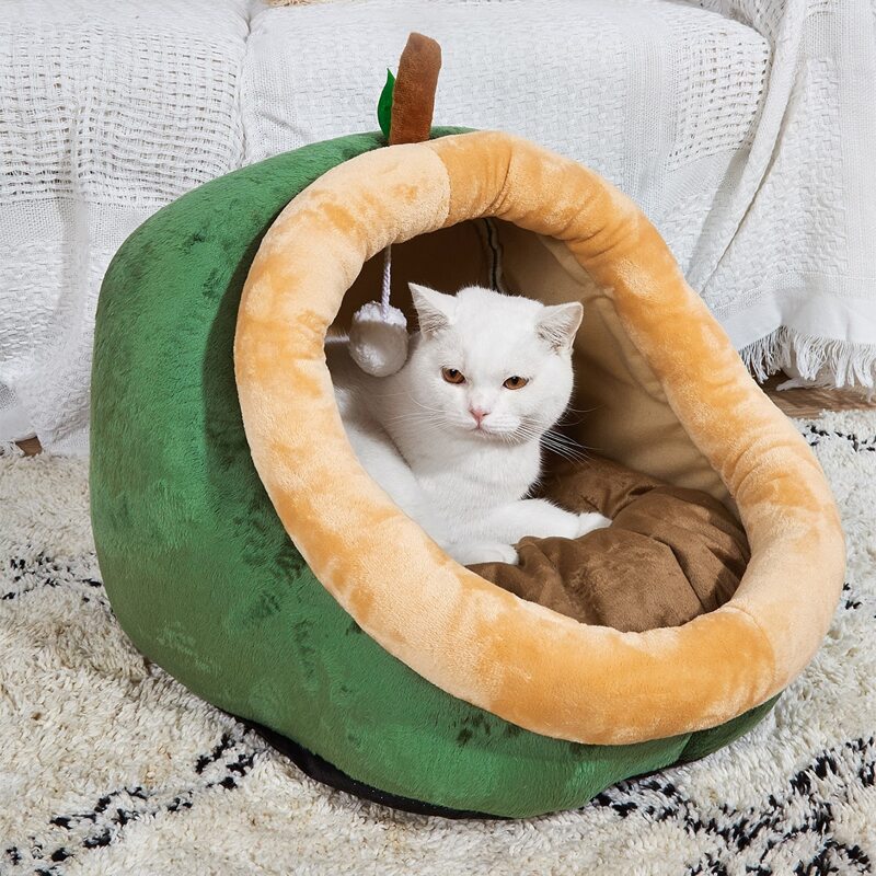 

Color Block Cat Bed, Green