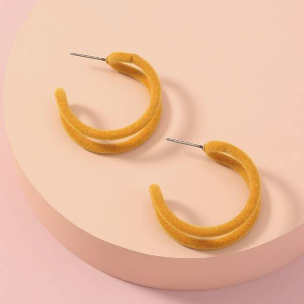 

Minimalist Hoop Earrings, Yellow
