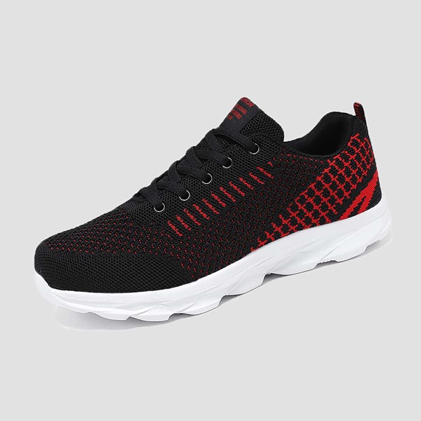 

Men Striped Lace-up Front Sneakers, Black