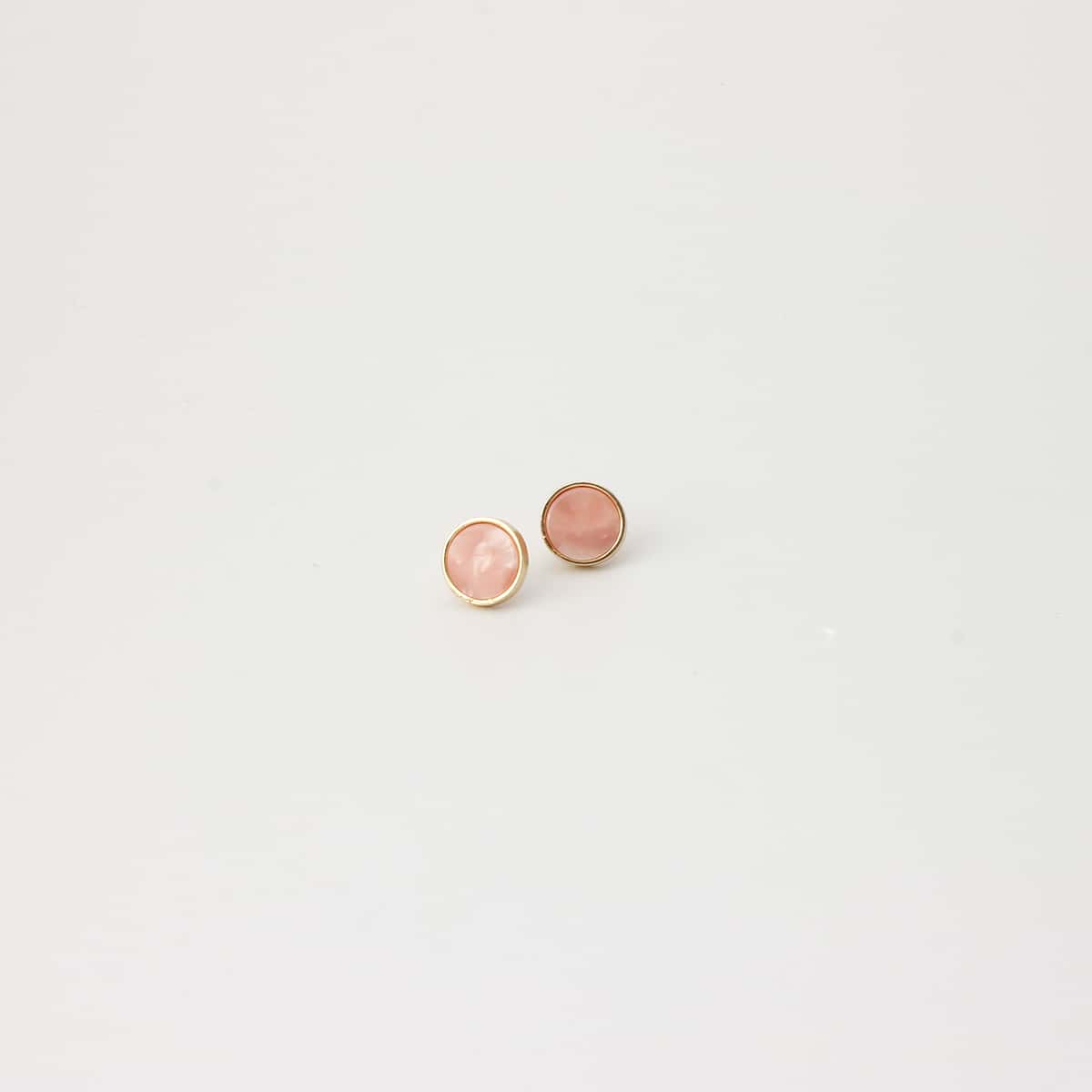 

Gemstone Stud Earrings, Baby pink
