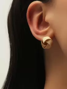 Creative Winding Stud Earrings - View 1