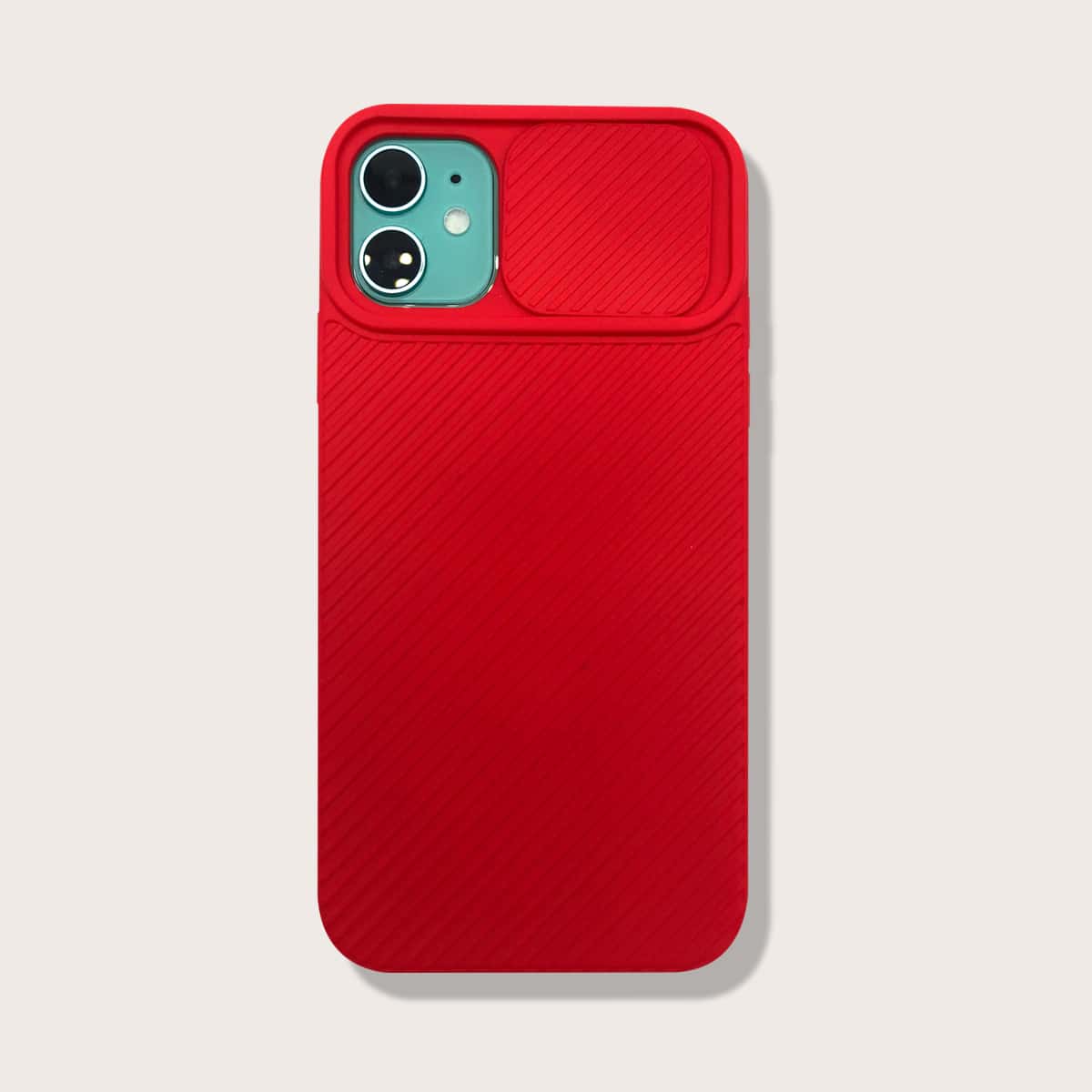 

Camera Lens Protection iPhone Case, Red