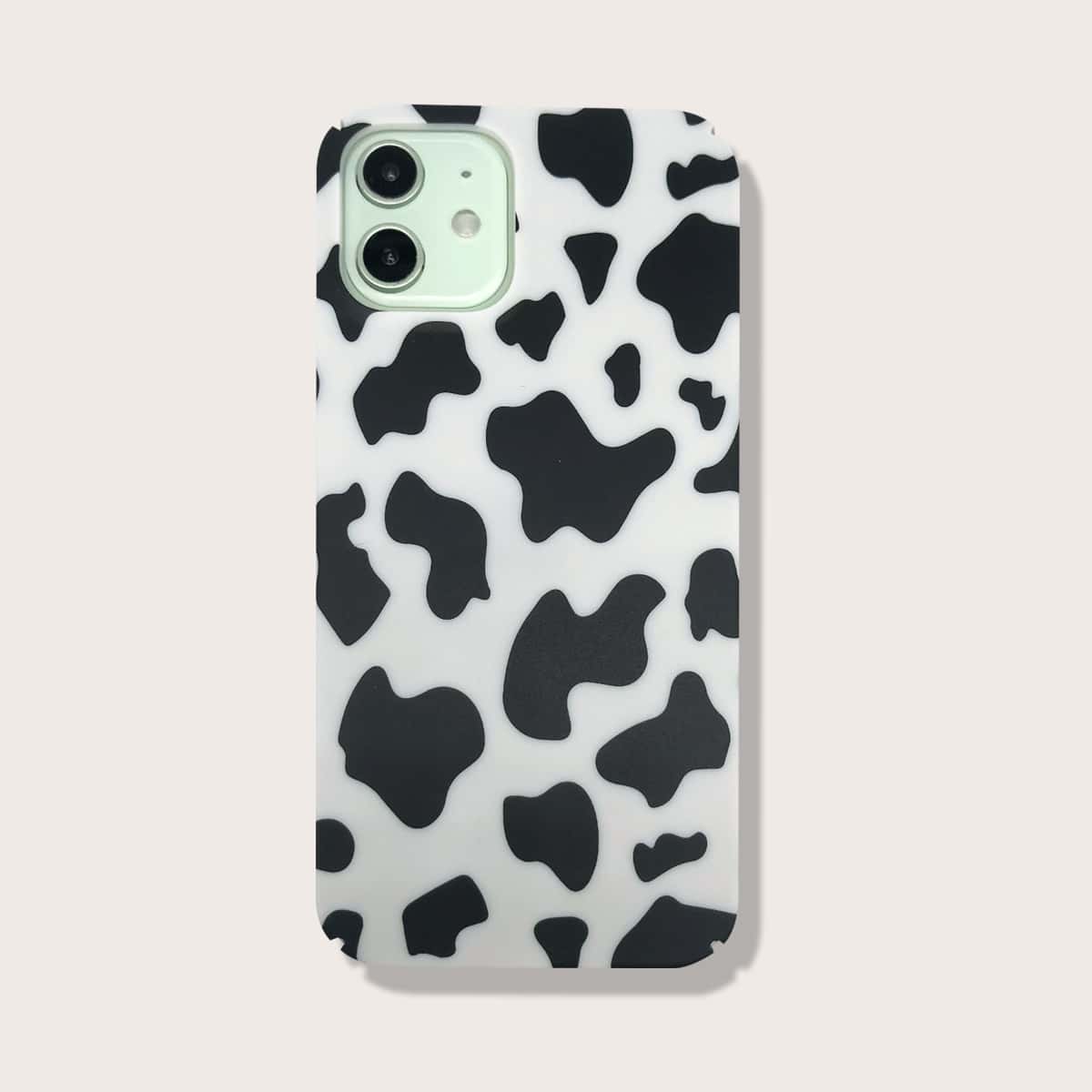 

Cow Print iPhone Case, Black and white