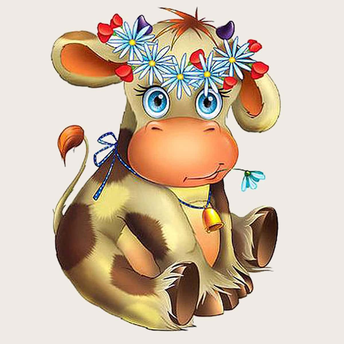 

Cartoon Cow Diamond Painting Without Frame, Multicolor