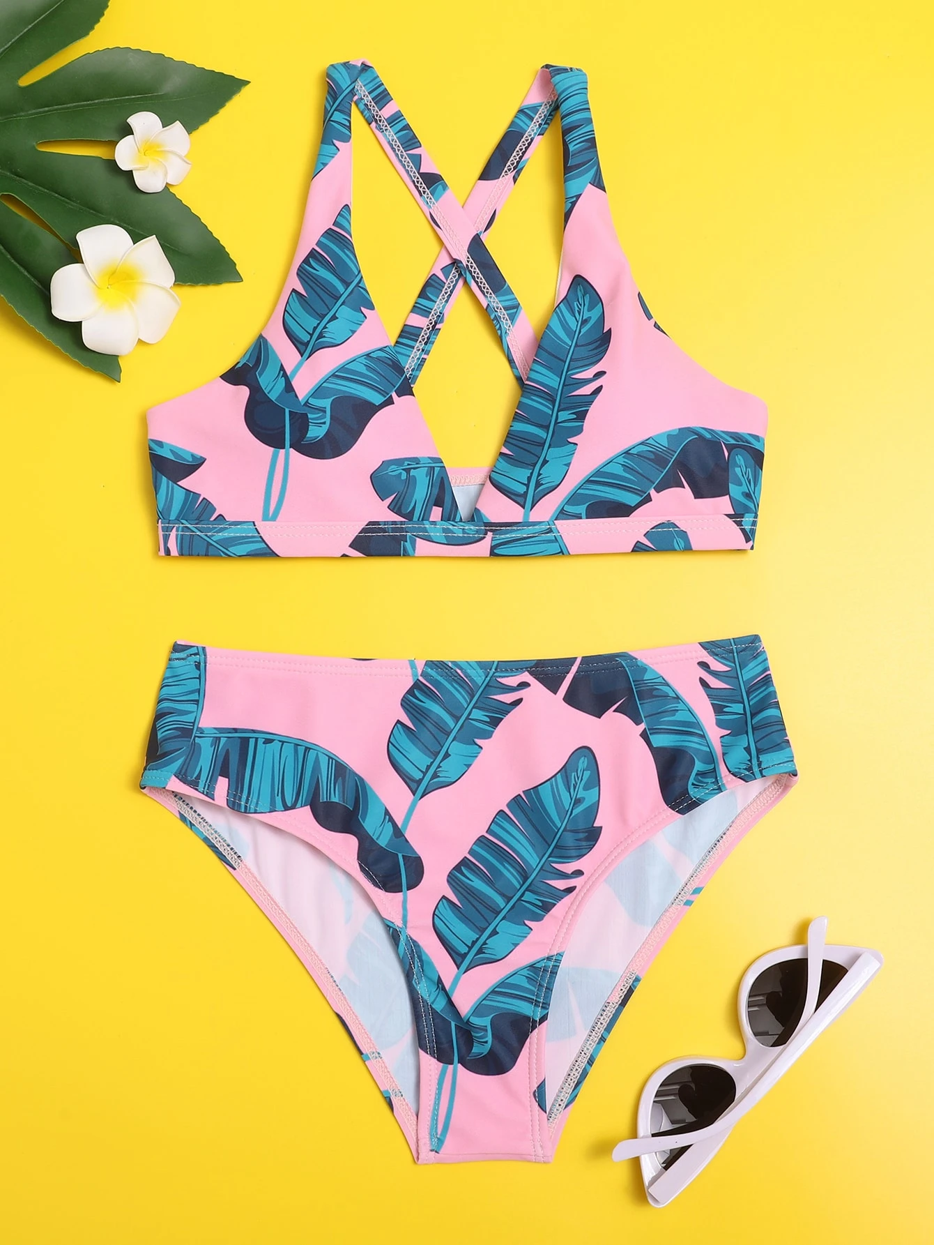 criss cross bikini swimsuit