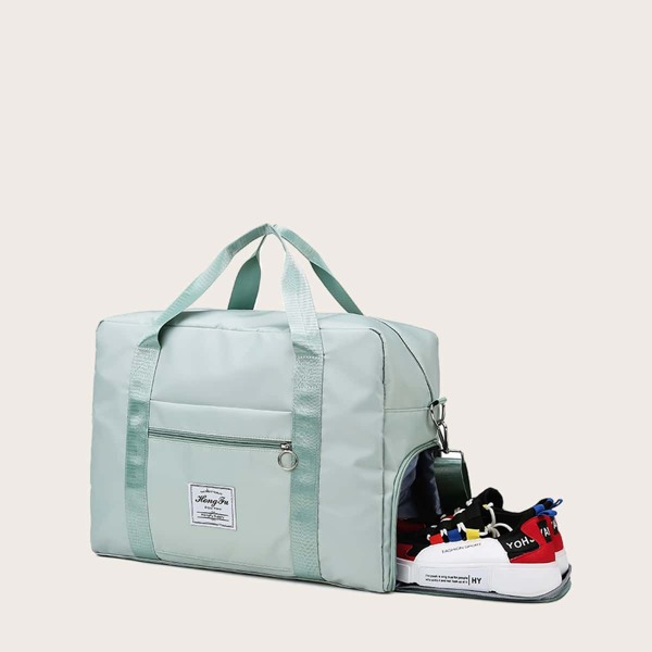 

Zip Front Large Capacity Duffel Bag, Green