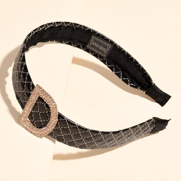 

Textured Letter Decor Hair Hoop, Black