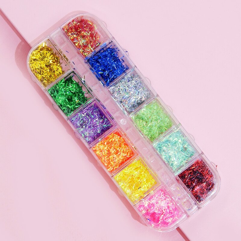

1box Holographic Nail Art Decoration, Multicolor