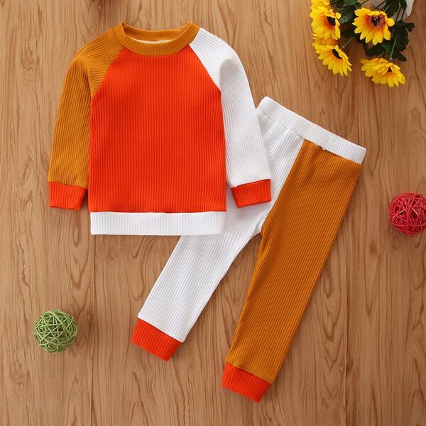 

Toddler Boys Color-block Rib-knit Sweatshirt & Sweatpants, Multicolor