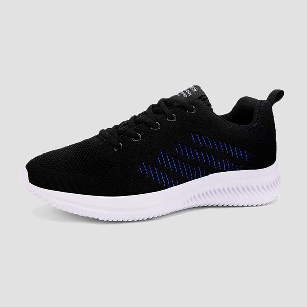 

Men Lace Up Front Knit Sneakers, Black