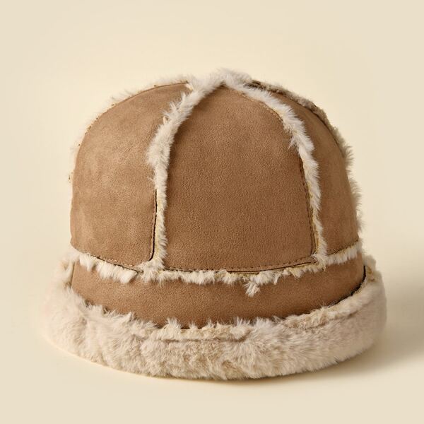 

Fluffy Bucket Hat, Brown